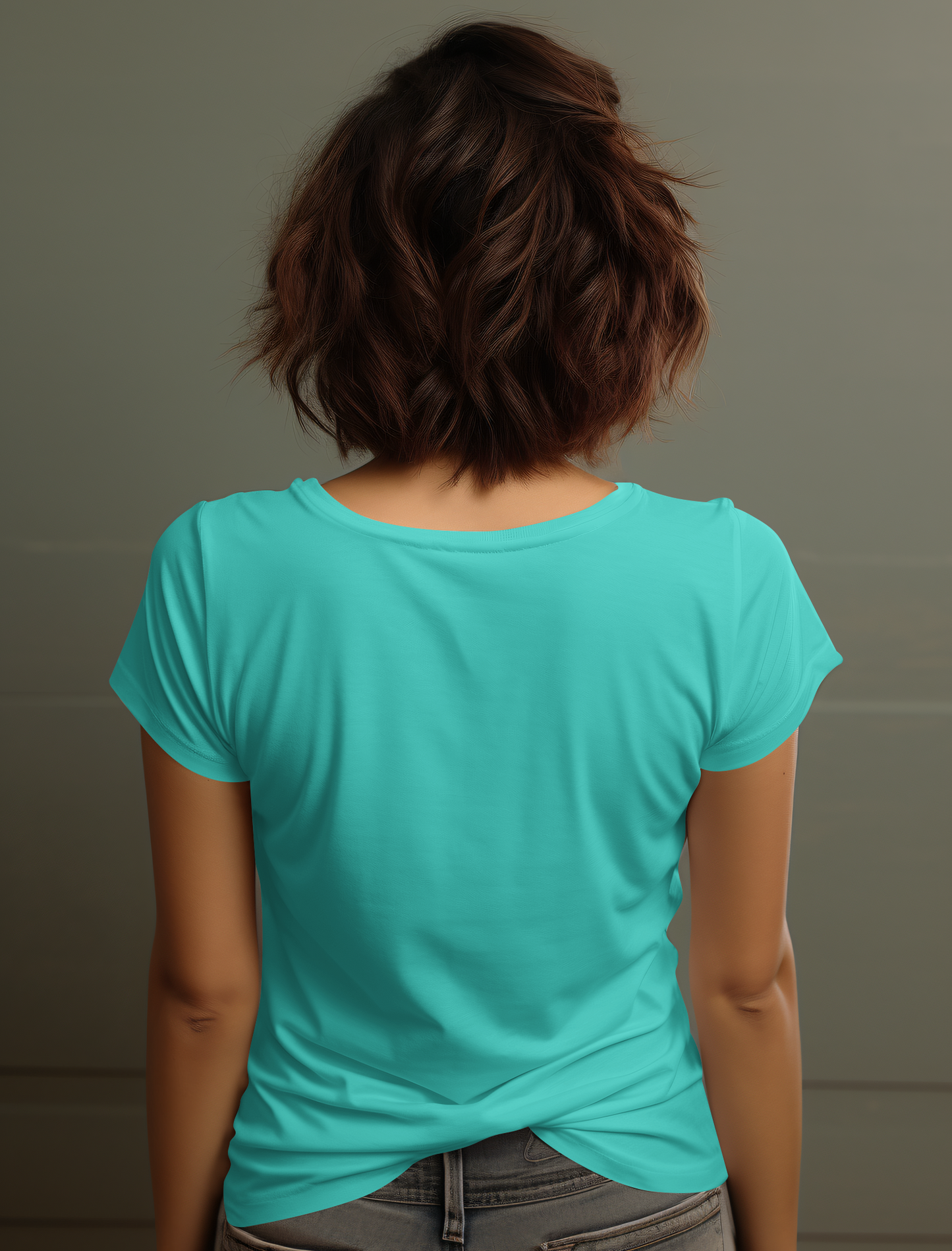 Turquoise Blue Cotton Tshirt