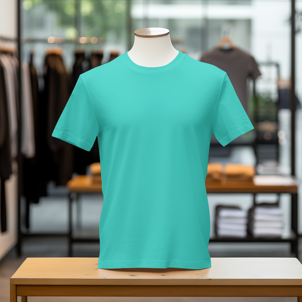 Turquoise Blue Cotton Tshirt
