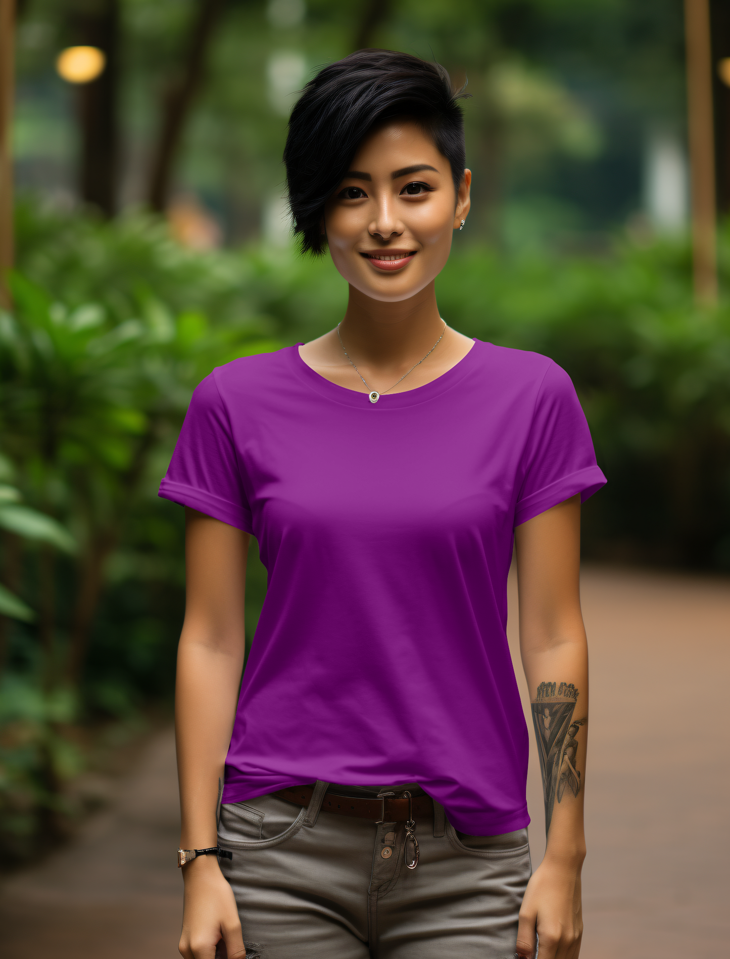 Purple Cotton Tshirt