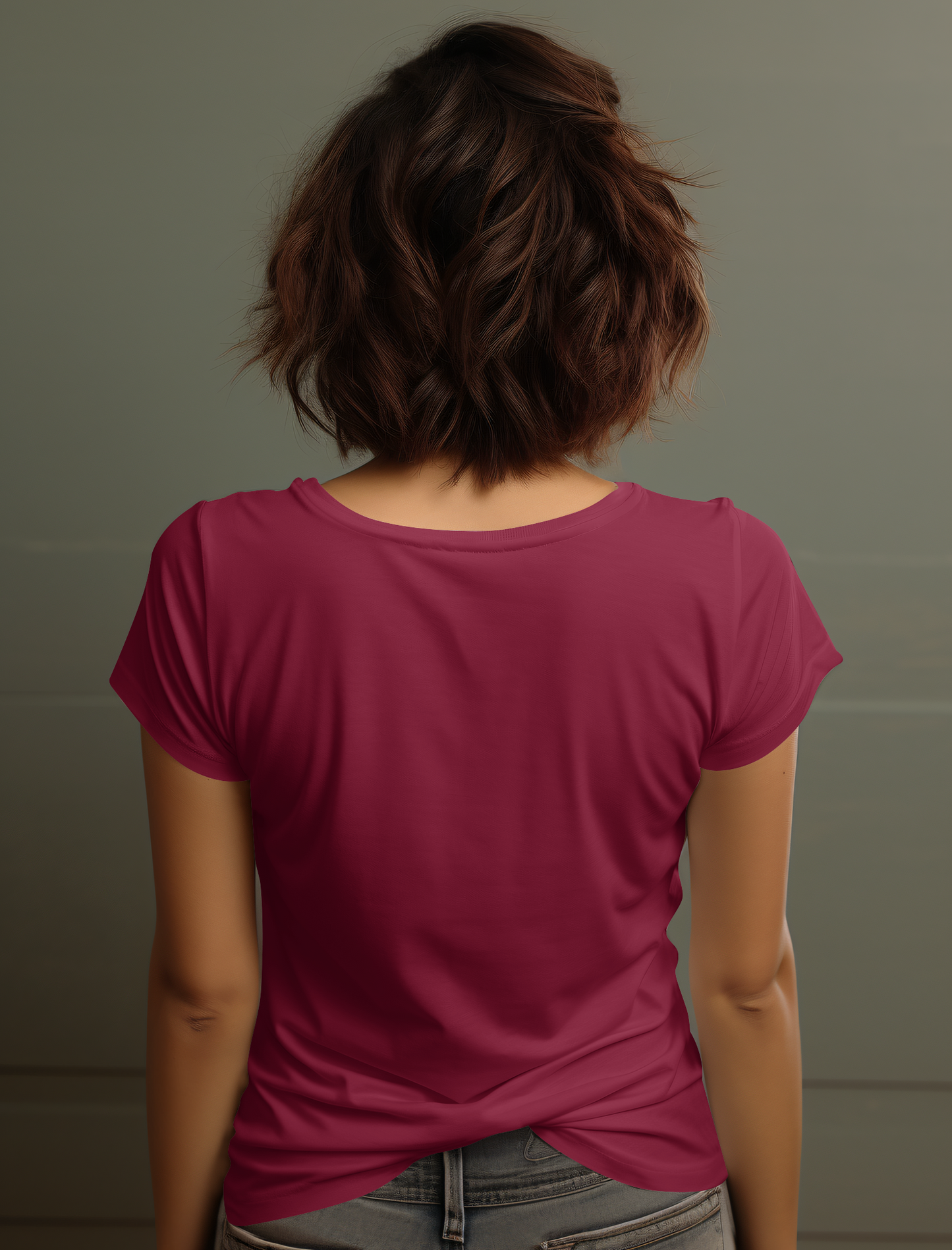 Burgandy Cotton Tshirt