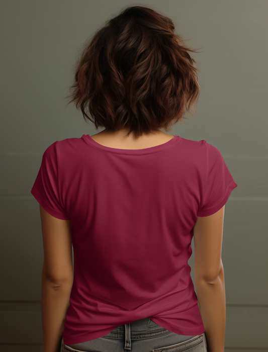Burgandy Cotton Tshirt