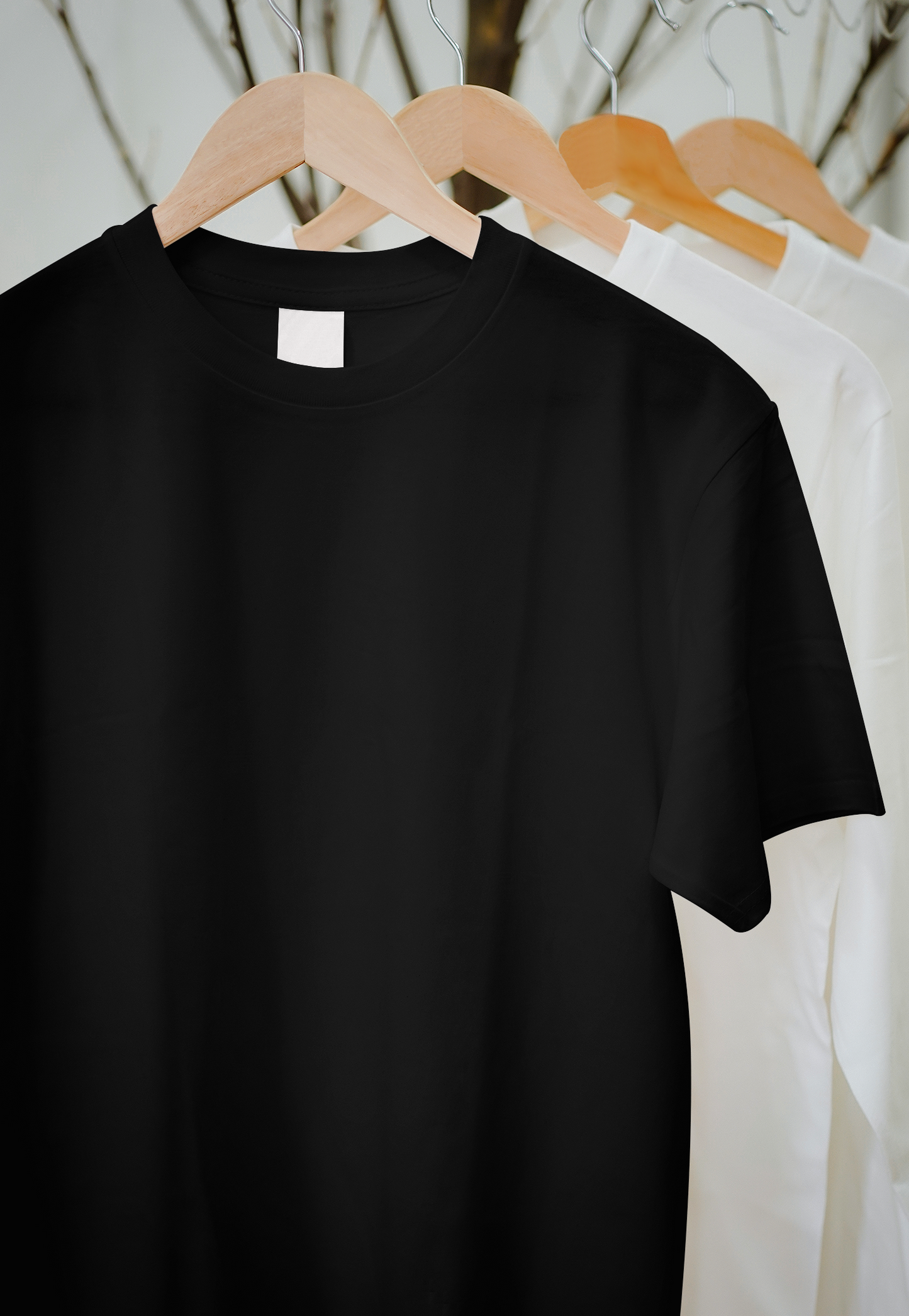 Black Cotton Tshirt