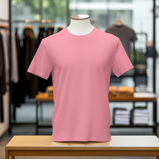 Salmon Pink Cotton Tshirt