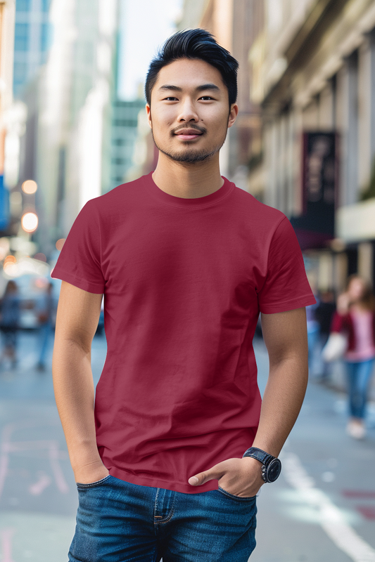 Burgandy Cotton Tshirt