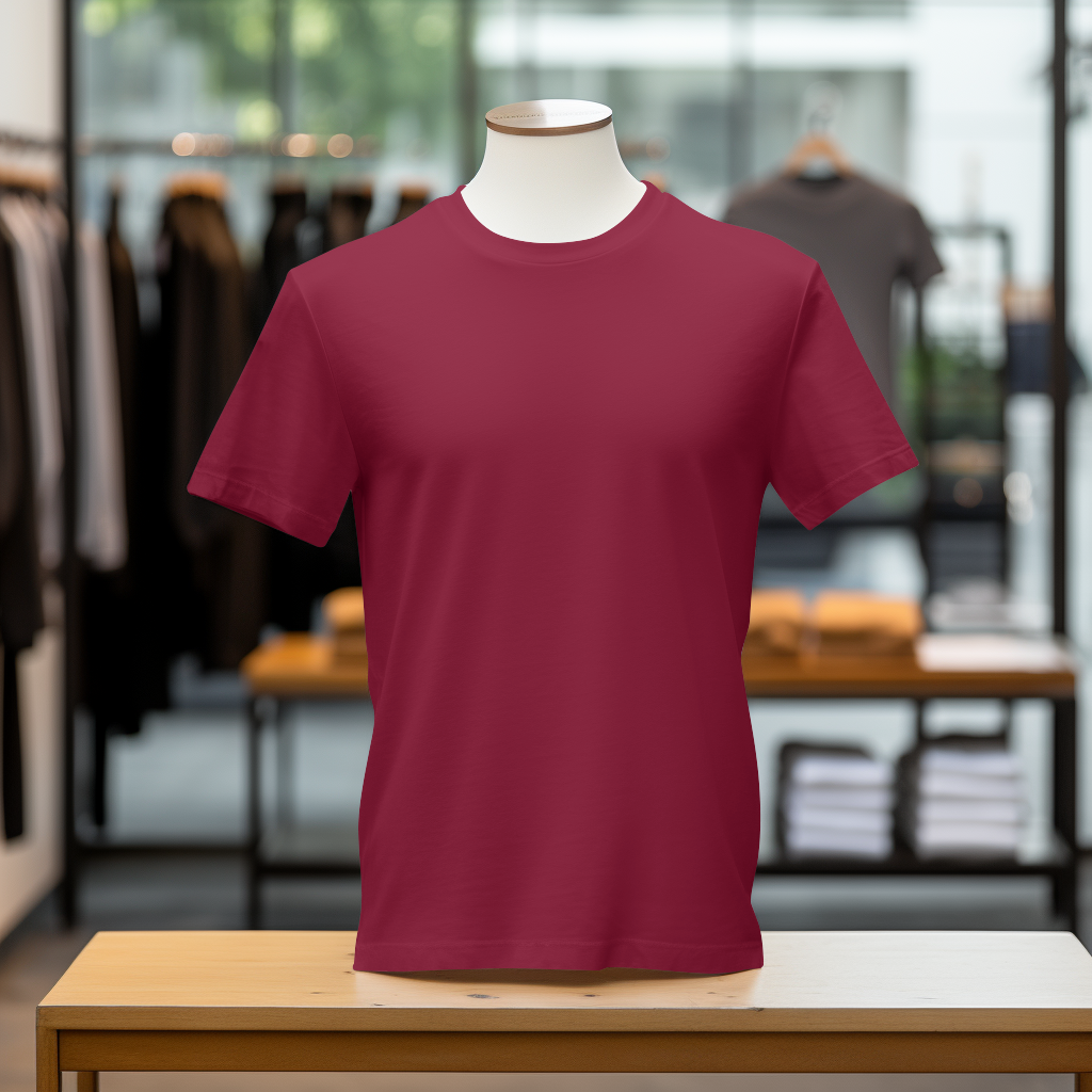Burgandy Cotton Tshirt