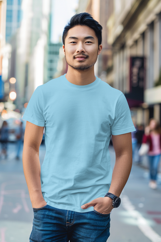 Sky Blue Cotton Tshirt