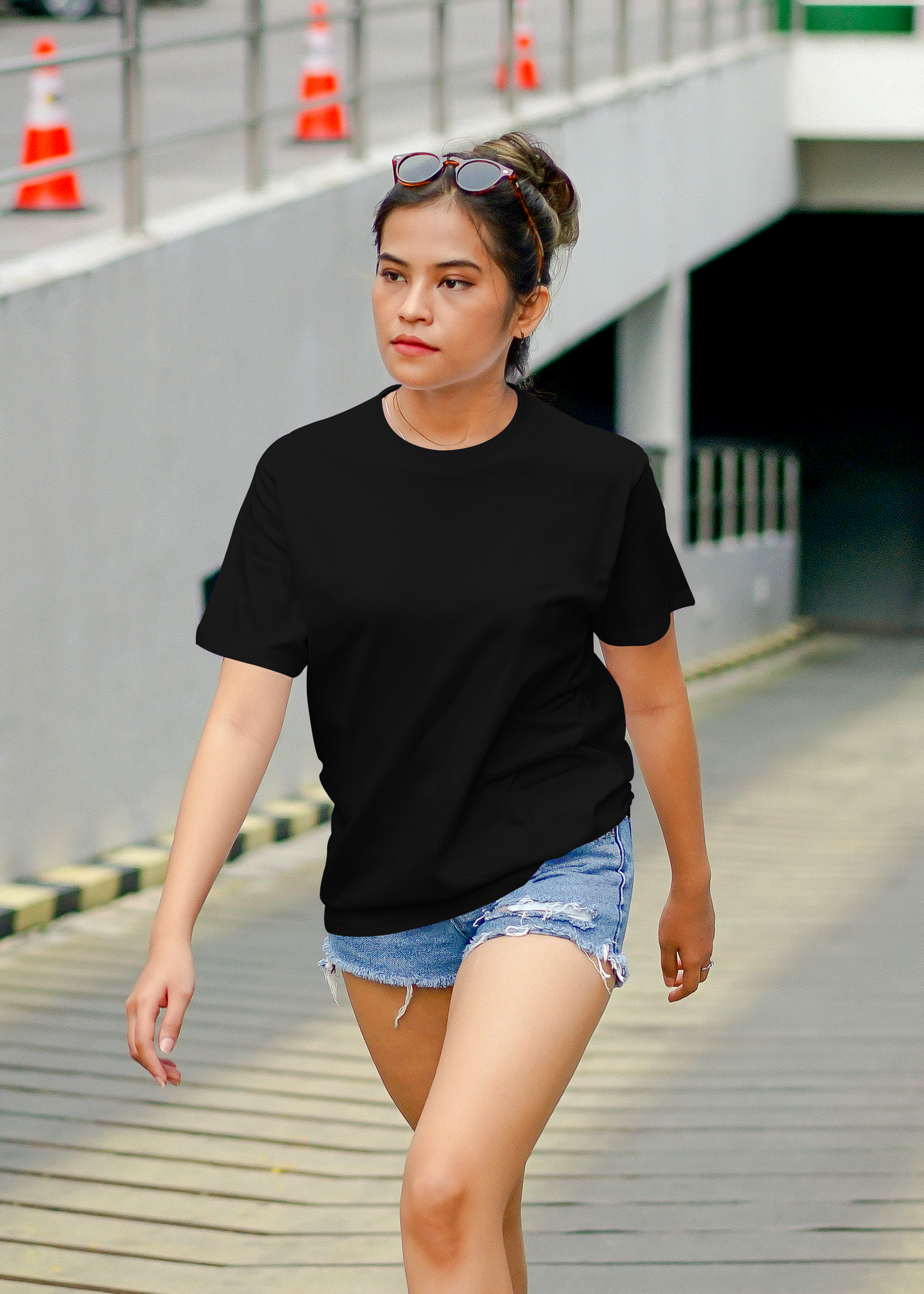Black Cotton Tshirt