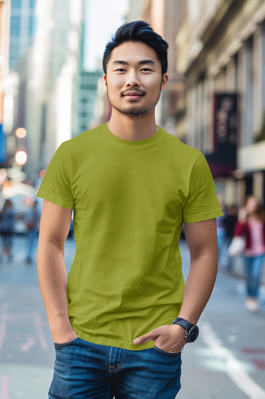 Olive Green Cotton Tshirt
