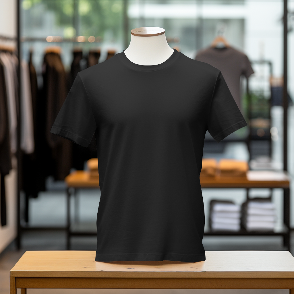 Black Cotton Tshirt