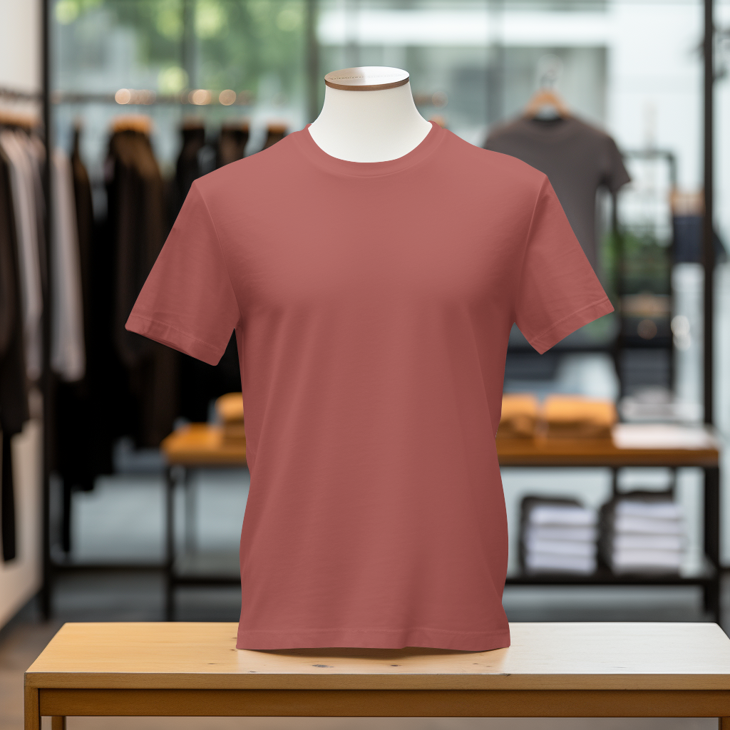 Brick Red Cotton Tshirt
