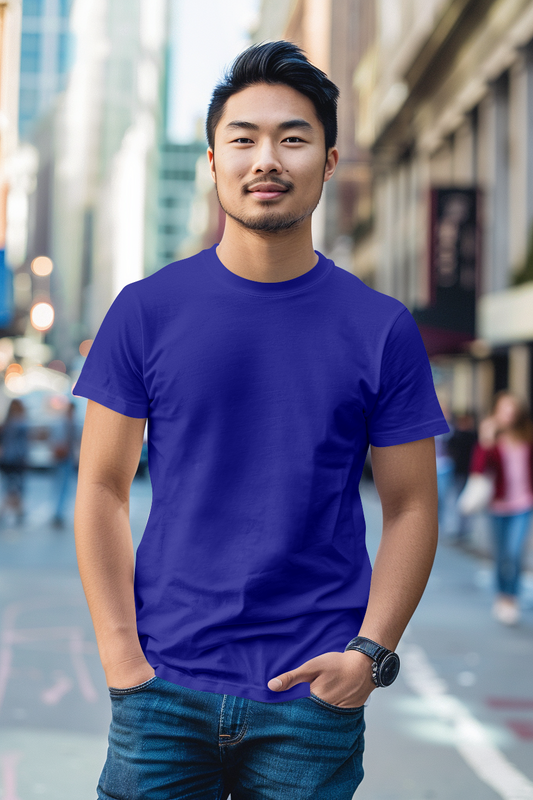 Navy Blue Cotton Tshirt