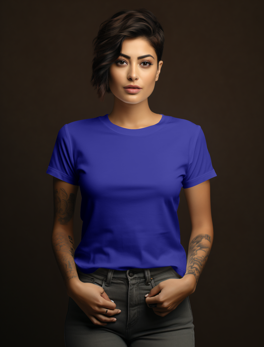 Navy Blue Cotton Tshirt