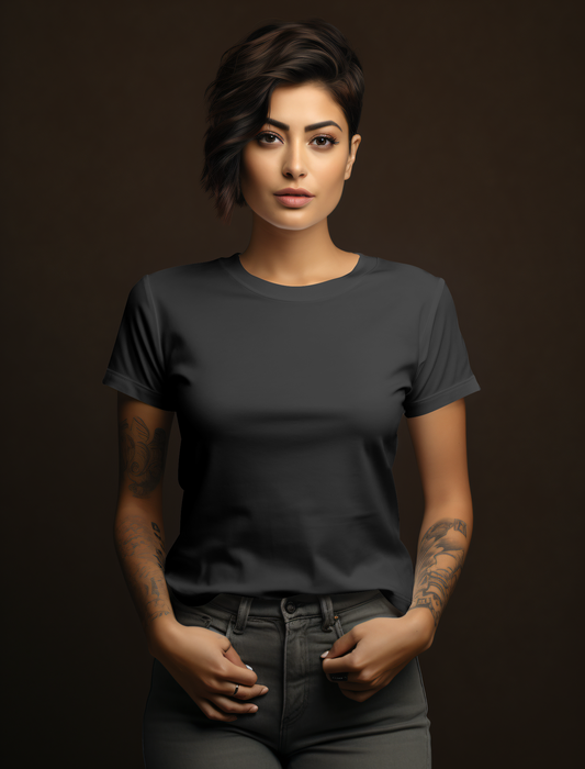 Black Cotton Tshirt