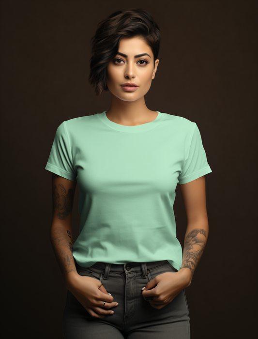Mint Green Cotton Tshirt