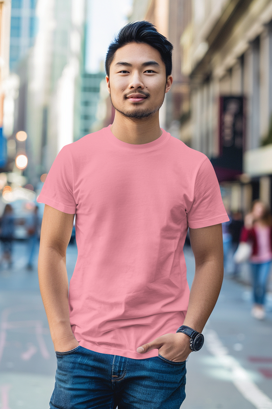 Salmon Pink Cotton Tshirt